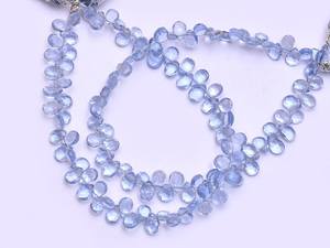 Perles de Tanzanite AAA+ 6x4mm facettées en forme de poire, perles de Tanzanite naturelle, pierre semi-précieuse de quartz, perles en vrac pour bijoux - Product Image 2