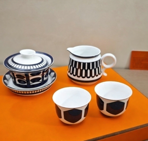 Service à thé Kung Fu en porcelaine de style européen, en porcelaine de fer rouge, écologique (8 pièces), 45% de porcelaine hautement alcaline, de qualité supérieure - Product Image 5