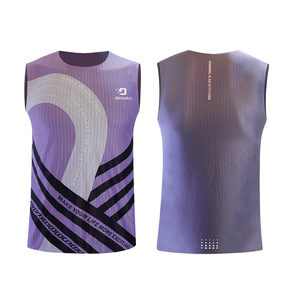 Bcodun Gilet de course pour homme violet, maillot de sport sans manches respirant et à séchage rapide pour les activités de plein air - Product Image 1