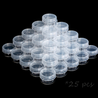 Contenants vides en plastique noir et rose de 5g pour baume à lèvres et pots de crème pour les yeux, avec couvercles colorés, lot de 25 pièces, les plus vendus