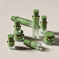 Ensembles d'emballages cosmétiques en verre : pots à crème 30, 50, 100 g, flacons compte-gouttes pour huile capillaire 30 ml, flacons à lotion uniques avec pompe à pression 50, 100, 120 ml