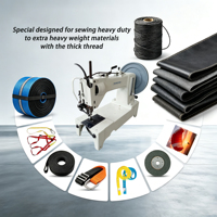 Machine à coudre industrielle extra-lourde à 1 aiguille, alimentation supérieure et inférieure, pour fils épais, équivalente à la machine Seiko SLH-2B