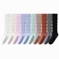 Chaussettes de yoga, pilates et barre longues et souples en coton, respirantes, antidérapantes, avec logo personnalisé, pour femmes – Conception gratuite
