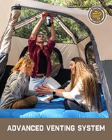 Tente de camping familiale portable d'été, imperméable, instantanée, à une chambre, installation en 60 secondes, résistante au vent, avec sac de transport