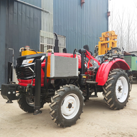 Machine de forage de puits diesel portable 300m Mini tracteur tout-terrain Rig de forage de puits d'eau