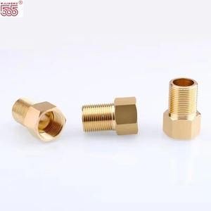 Bague en laiton/cuivre usinée CNC sur mesure pour <span class=keywords><strong>tuyau</strong></span> d'eau haute pression, raccords de tuyauterie épaissis plaqués, avec filetage extérieur/intérieur disponible - Product Image 4