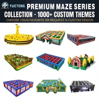 Yuetong Halloween Grand labyrinthe gonflable tunnel arche citrouille jeu amusant pour enfants fête extérieure divertissement fournisseur en gros jardin