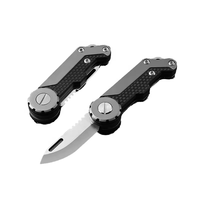 Couteau de poche miniature portable en alliage de titane, couteau utilitaire pliable avec engrenage mécanique pour les activités de plein air et l'usage quotidien