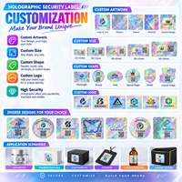 Étiquette anti-contrefaçon, autocollants avec code QR 3D, impression holographique, autocollant de sécurité inviolable, hologramme