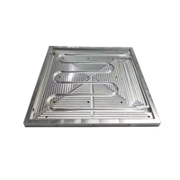 Plaque refroidie en aluminium sans fuite OEM par friction, remuage, soudure, tête de connecteur Cooper CPU, semi-conducteurs, plaque de refroidissement par eau