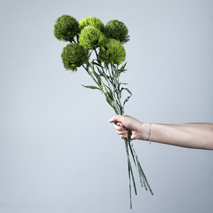 Fleurs artificielles en PVC souple Mengjie Handicrafts, œillets verts, 30cm-100cm, pour décoration intérieure et accessoires de mariage - Product Image 2