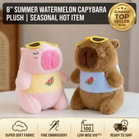 Peluche Capybara Pastèque Douce de 8 Pouces avec Lunettes de Soleil, Jouet en Peluche, Prix pour Machine d'Arcade de Centre Commercial, Direct Usine