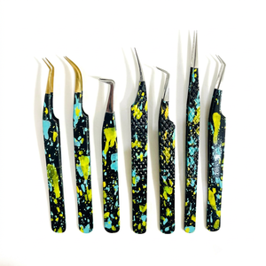 Pinzas de Volumen para Pestañas de Acero Inoxidable Profesional de Lujo, Agarre Fuerte 45 90, Herramienta de Belleza para Extensión de Pestañas - Product Image 1