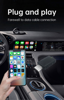Adaptateur sans fil 2-en-1 OEM TrolinkTek TAB01 CarPlay Android Auto AI Box certifié CE/RoHS pour une navigation fluide et un support musical