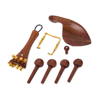 4/3 4/4 Full Size Violin Accessories Kit Violin Fine Tuning Tailpiece Geared Tuning Pegs Tracwood