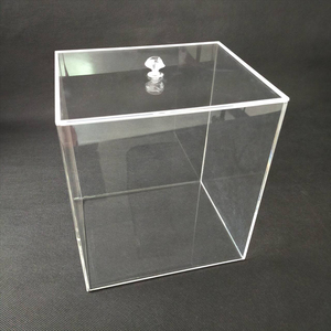 Boîte à sucre et café transparente en acrylique DSF87, boîte carrée transparente avec couvercle, pour rangement et présentation, personnalisable - Product Image 2