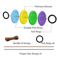 Nouveau modèle de gyroscope rotatif à cordes en silicone, jouet de décompression sensoriel multi-texturé apaisant
