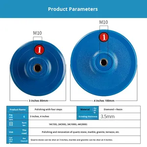 3in 4in kim cương Đánh Bóng & Buffing Pads ướt đánh bóng <span class=keywords><strong>pad</strong></span> cho Granite đá cẩm thạch đá OEM hiệu quả cao mài mòn tốt - Product Image 2