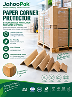 Protection de bords en papier kraft de qualité supérieure avec revêtement antidérapant empêchant le déplacement de la charge, la compression et les dommages aux bords
