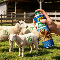 Peinture aérosol fluorescente à séchage rapide, non irritante, haute luminosité, pour le marquage des animaux d'élevage, destinée aux petites exploitations agricoles familiales