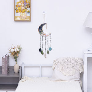 Natural ágata cristal grava sueño red árbol vida viento carillón colgante Feng Shui estudiante recuerdo claro cuarzo cornalina obsidiana - Product Image 4