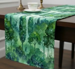 Tela de tapicería estampada con diseño de bosque de pino mágico de primera calidad, por yarda, con patrón de naturaleza de bosque etnópolo, tela para muebles. - Product Image 3