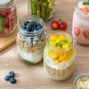 โถแก้วปิดผนึกขวดแก้วข้าวโอ๊ต<span class=keywords><strong>โย</strong></span><span class=keywords><strong>เกิ</strong></span><span class=keywords><strong>ร</strong></span><span class=keywords><strong>์ต</strong></span>อาหา<span class=keywords><strong>ร</strong></span>เช้ามิลค์เชคน้ำผลไม้ถ้วยเค<span class=keywords><strong>ร</strong></span>ื่องดื่มและแยมขวดแก้ว - Product Image 2