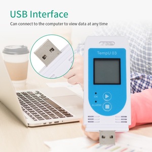 Enregistreur de température et d'humidité USB TempU 03 avec écran LCD, monocanal, pour la surveillance environnementale et la logistique de la chaîne du froid - Product Image 1