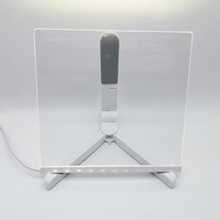 Support en Acrylique Tableau de Dessin Effaçable pour Enfants Cadeaux Créatifs Veilleuse LED USB Lampe Bloc-Notes Écritoire Lumineux
