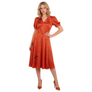 Vestido de Novia Oscura de Color Sólido en Fibra de Poliéster para Mujer Adulta, Disfraz de Halloween, Ropa para Actuaciones - Product Image 2