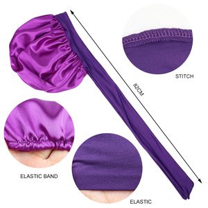 <span class=keywords><strong>Bonnet</strong></span> en satin de soie personnalisé avec logo <span class=keywords><strong>pour</strong></span> le sommeil, <span class=keywords><strong>bonnet</strong></span> de nuit doublé en satin avec bande à nouer <span class=keywords><strong>pour</strong></span> femmes, <span class=keywords><strong>bonnet</strong></span> de nuit <span class=keywords><strong>pour</strong></span> cheveux bouclés - Product Image 6