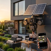 SZGOING 4G 5 Lensli AOV Solar Dış Mekan PTZ Güvenlik Kamerası 4K Ultra HD CMOS IP66 Su Geçirmez 7/24 Sürekli Kayıt O-Kam Uygulaması