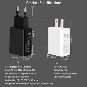 Đen Trắng EU chúng tôi cắm 5W <span class=keywords><strong>USB</strong></span> Một cổng duy nhất 5V1A tường Du lịch Sạc adapter cho Iphone <span class=keywords><strong>USB</strong></span> Power Sạc Adapter - Product Image 4