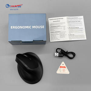 <span class=keywords><strong>Souris</strong></span> verticale sans fil OEM double mode 2.4G & BT, 6 boutons, ergonomique, rechargeable, suivi optique, silencieuse, pour PC droitier, en stock - Product Image 1