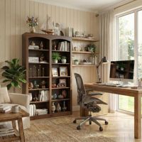 Étagère à livres en bois convertible de luxe moderne de style farmhouse à 5 niveaux, 70,87 pouces, étagères ouvertes, rangement pour salon, vintage