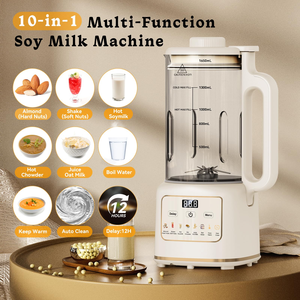 Mixeur multifonction silencieux à chauffage automatique 12 vitesses avec fonction de conservation de la chaleur pour la préparation de lait de soja, de jus et de smoothies à domicile - Product Image 5