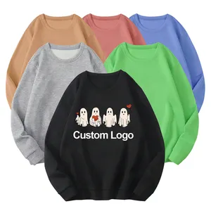 2023 Korea solid color cartoon hoodie women's autumn winter sports hoodies silk plus size women's hoodies custom
