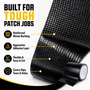 Cinta Adhesiva de PVC de Alta Resistencia para Reparación de Lonas, Parche Impermeable para Reparación de Carpas y Lonas de Lona Resistente - Product Image 5