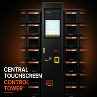 Distributeur automatique intelligent de casiers sécurisés, capacité 32 emplacements, en acier inoxydable, avec surveillance à distance et options de paiement multiples, idéal pour les halls et les gymnases