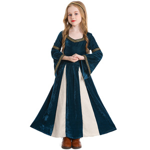 Vestido Largo de Estilo Renacentista Medieval para Niñas, con Mangas de Trompeta, para Representaciones Escénicas, Cosplay Musical, Carnaval - Product Image 3