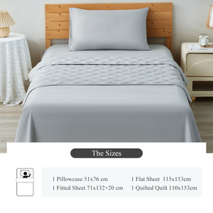 Set Economico di Copriletto e Lenzuola per Ospedale, Set da 4 Pezzi per Letto Singolo, Matrimoniale o King Size - Product Image 2
