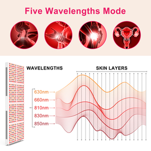 Bonliter 2400W pannello di terapia della luce rossa Dual chip 480 pz led per alleviare il dolore a casa uso SPA Sauna 630/660/810/830/850nm - Product Image 4