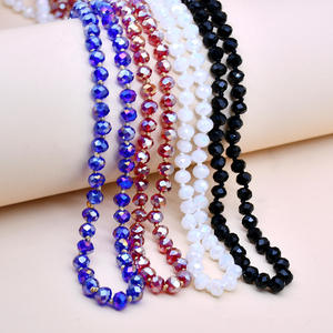 Bestone Kalung Panjang untuk Wanita, Kalung Panjang Batu Permata Kristal Akik Banyak Untai Manik-manik Kristal Batu Asli - Product Image 1