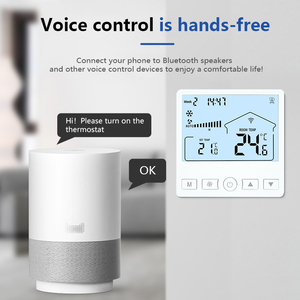 Termostato WiFi inteligente LCD Control de voz Ahorro de energía Termostato dos en uno para aire acondicionado y controlador de calefacción de suelo - Product Image 3