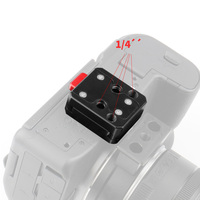 Adaptateur de montage V-Lock FEICHAO, plaque de dégagement rapide pour batterie, pour trépied de type Arca de 38 mm, appareil photo reflex numérique, caméra d'action, moniteur, siège à commutation rapide