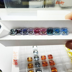 <span class=keywords><strong>H</strong></span>.WEN Diamante Suelto de Moissanita con Corte Asscher Multicolor de 8-11mm para Joyería - Product Image 2