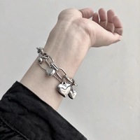 Mode acier inoxydable coeur bracelet pour femmes double couche perles main bijoux anti-ternissement accessoires bracelets femmes