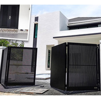 Portes coulissantes automatiques en aluminium pour allée de maison, design moderne et simple, portes principales en métal, à vendre