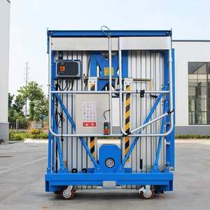 डबल मास्ट पोर्टेबल मोबाइल इलेक्ट्रिक हाइड्रोलिक लिफ्ट ऊंचाई नए एल्यूमीनियम मिश्र धातु कार्य मंच 14 मीटर अधिकतम - Product Image 6