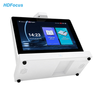 HDFocus Dispositif de traduction simultanée à double écran IA de 10,1 pouces avec séparation vocale et minutes de réunion IA pour les entreprises